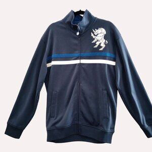 Ecko Unltd Track Jacket Blue Embroidered Rhino Logo Full Zip Mens M